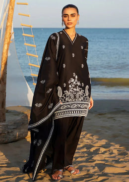 Premium Black Embroidered Eastern Suit – 3 Piece