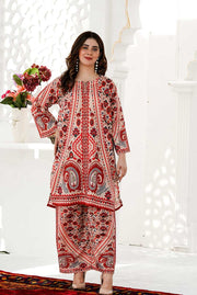 Gulnaar Crimson – Stitched 2-Piece Poly Lawn Suit