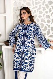 Sapphire Vine – Stitched 2-Piece Poly Lawn Suit