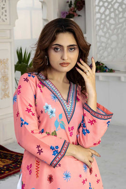 Blush Bloom – Stitched 2-Piece Poly Lawn Suit