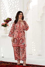 Gulnaar Crimson – Stitched 2-Piece Poly Lawn Suit