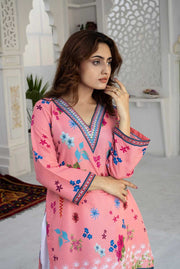 Blush Bloom – Stitched 2-Piece Poly Lawn Suit