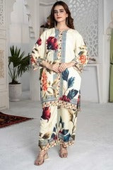 Ivory Bloom – Stitched 2-Piece Poly Lawn Suit
