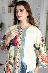 Ivory Bloom – Stitched 2-Piece Poly Lawn Suit