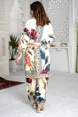 Ivory Bloom – Stitched 2-Piece Poly Lawn Suit