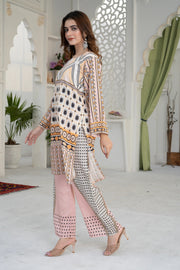 Modern Grace Silk Ensemble – Stitched 2-Piece Ready-to-Wear