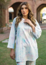 Light Cyan Digital Printed Cambric 2-Piece Kurta Set