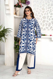 Sapphire Vine – Stitched 2-Piece Poly Lawn Suit