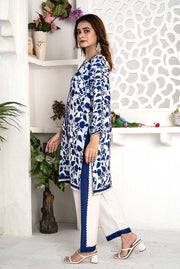 Sapphire Vine – Stitched 2-Piece Poly Lawn Suit